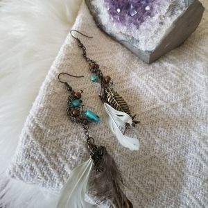 Boho style hanging earrings